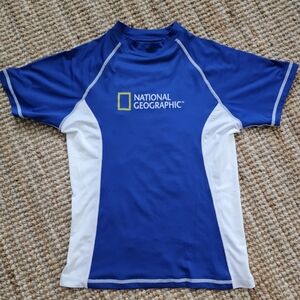 National Geographic Blue and White T-Shirt
